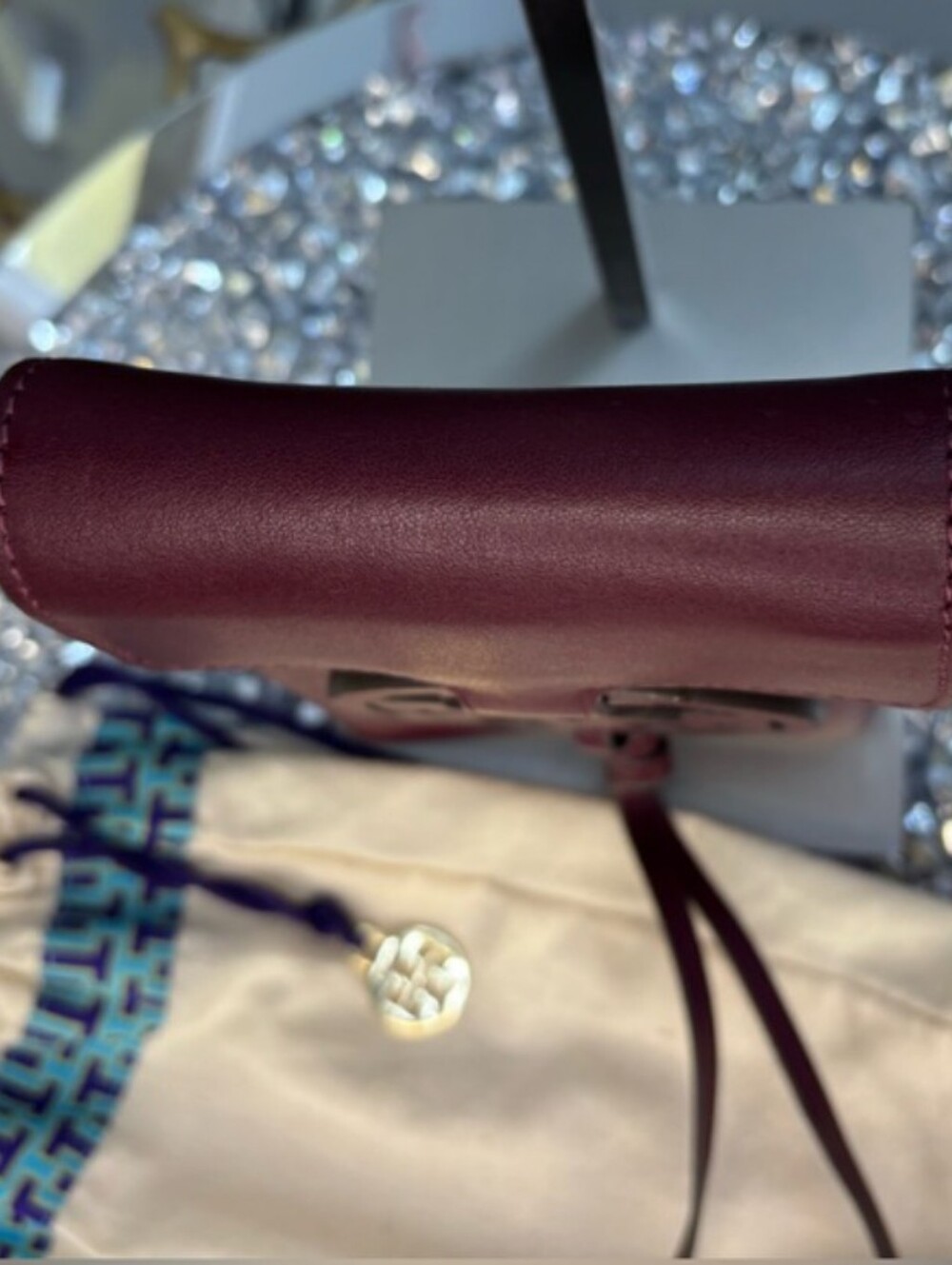 NWOT Tory Burch-Miller Leather Phone Crossbody —(Burgundy❤️🤎) - Picture 5 of 9